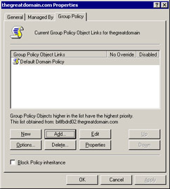  This figure shows the Add, New, Edit, and Delete options of the Properties dialog box.