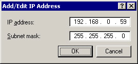 This figure shows an additional IP address to be added in the Additional IP address list.