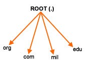 The figure shows the directory structure of DNS.