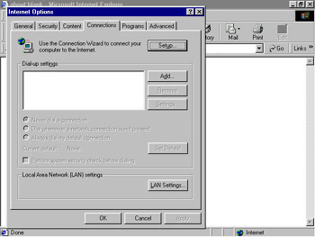  This figure shows the Internet Options dialog box with the options available for configuring Internet Explorer.