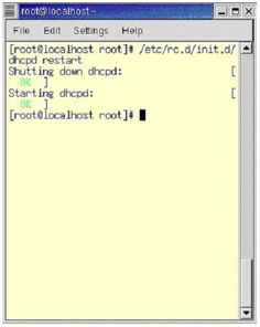  This figure shows the output of using the restart command.
