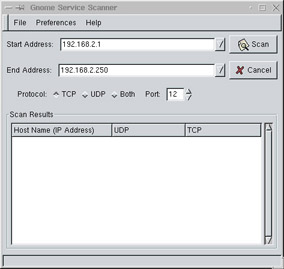 Scanning System Ports Using the Gnome Service Scan Port Scanner ...