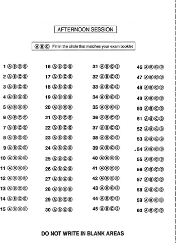 Appendix A: Afternoon Sample Examination | GlobalSpec